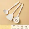 Espátula de silicone para cozinhar, utensílio para panela antiaderente, resistente a altas temperaturas, colher de sopa e arroz espessa, coador, conjunto de utensílios de cozinha