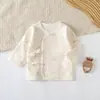 Roupas para Bebê Recém-Nascido Roupa de Monge Algodão Puro Roupas de Outono para Recém-Nascidos Roupas de Lua Cheia para Bebês Primavera e Outono Roupa Íntima Básica