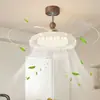Nueva Luz de Ventilador Invisible Moderna Minimalista para Sala de Estar, Luz de Ventilador de Techo Estilo Nórdico para Comedor, Luz de Ventilador Silenciosa para Dormitorio con Protección Ocular