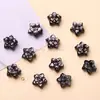 Joyería Jingdian Obsidiana Plateada Natural Moño Pentagrama Agujero Pasante Piezas para Tallar Joyería DIY Productos Semiacabados Mayoreo