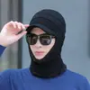 Gorro de protección para los oídos para hombre, invierno, más terciopelo, gorra de lana, bufanda, una pieza, engrosada, gorra de ciclismo, otoño e invierno, gorra para hombre, protección para el cuello, gorra unida