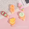 Espetinhos de Frutas Pequenos, Morangos, Laranjas, Acessórios de Resina Brilhantes, Cola de Creme, Acessórios de Cabelo DIY, Chaveiros, Materiais para Comida e Brinquedos