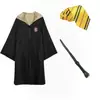 Disfraz de Harry Potter, túnica mágica, ropa que rodea a adultos y niños, uniforme escolar, capa de Halloween