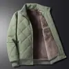 Chamarra polar transfronteriza para hombre, abrigo de algodón engrosado para otoño e invierno, cuello de béisbol, corte casual holgado, talla grande, a prueba de viento para hombres de mediana edad