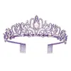 Venda quente Coroa de cabelo de noiva com Diamante de Cristal, adereço de cabeça de aniversário, acessórios de cabelo, coroa de baile, faixa de cabeça para show