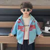 Chaqueta de primavera para niño, cárdigan de algodón grueso T2026, nueva sudadera con capucha elegante para niños, abrigo deportivo de primavera y otoño para niños
