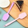 En stock silicona tamaño pequeño integrado forma de T espátula de silicona raspador de grado alimenticio pala para crema cuchillo cabeza cuadrada pala en forma de T