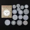 Pacote de Adesivos para Pet Momo Série Flor de Renda Sombra Decoração para Diário de Renda Fosca Material 30 Folhas Incluídas