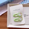 Pinza para el pelo de estilo coreano para otoño e invierno, linda para niños, con corazón pintado de grafiti, pinza lateral de animal de dibujos animados para niñas, par de pinzas con corazón de melocotón