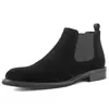 Botas para Hombre Chao Suela Ligera Forradas de Borrego Botas Chelsea de Cuero para Hombre Botas de Ante de Vaca Botas Martin Zapatos de Cuero