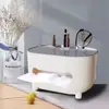 Caja de pañuelos de lujo con luz nórdica creativa, multifuncional, para el hogar, la sala de estar, la oficina, la mesa de centro, el control remoto, caja de pañuelos de almacenamiento de escritorio