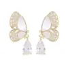 Nuevos Pendientes de Moda Tendencia Versátiles de Lujo Ligero Mariposa Gota de Agua Aguja de Plata s925 Pendientes Distintivos de Nicho Únicos