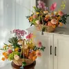 Cesta de Frutas Estilo Francés Shangjin Ramo de Flores para Regalo Cesta de Flores de Mano Caja de Regalo de Frutas DIY Cesta para Arreglos Florales Materiales Florales