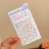Pegatinas de Uñas Sanrio para Niñas, Arte de Uñas Lindo y Divertido, Piezas de Uñas para Estudiantes, Piezas de Uñas Dulces, Uñas Postizas para Niños
