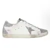 Zapatos Casuales Planos Clásicos con Lentejuelas de Estrella, Versátiles, Estilo Retro Desgastado Blancos, Mismo Estilo para Parejas