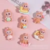 Mini Lindo Dibujo Animado Labubu Resina Brillante Accesorios Pegamento Cremoso DIY Funda de Teléfono Móvil Llavero Accesorios para el Cabello Material