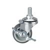 Venta al por mayor rueda doble de 1.5 pulgadas TPR para muebles rueda universal de fondo plano con freno gabinete ruedas eléctricas ruedas al por mayor