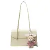 Bolsa de Ombro Feminina Simples Coreana Estilo Doce Creme Venda Quente Primavera/Verão Moda Versátil High-End Versátil de Ombro Único