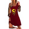 Vestido de malla con estampado de moda para mujer, primavera y verano, popular en Amazon Aliexpress 2022.