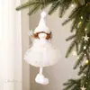 Decoración Navideña Nueva Transfronteriza Mingguan Sombrero Puntiagudo Malla Muñeca Niña Ángel Colgante Suministros para Decoración de Árbol de Navidad