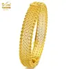 Pulsera de Aleación Chapada en Oro de Venta Caliente Novia de Dubái India Lujo Ligero para Mujer Boda Oro Arena Pulsera Joyería Al por Mayor