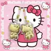 Llavero de gato KT de dibujos animados, colgante para bolso, recuerdo, regalo promocional para transmisión en vivo, llavero con correa para la muñeca