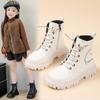 Botas para Niña Otoño e Invierno 2026 Nuevas Botas de Princesa Estilo Coreano para Niñas Mayores Botas Individuales Botas Cortas de Piel Botas para Niños