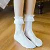 Calcetines de Malla Finos Transpirables para Mujer Estilo Lolita de Verano con Adorno de Encaje, Lindos, Holgados, Estilo Japonés
