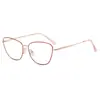 Gafas de lectura de marca BJYX, marco completo, caja de negocios, ultraligeras, ultratransparentes, de color sólido, de metal, de alta calidad, anti luz azul, espejo plano