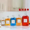 2 Duas pequenas garrafas de vinho garrafa de vinho de frutas garrafa de bebida de café garrafa de vidro de licor de suco de frutas criativa garrafa de bebida transparente para levar