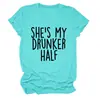 Ela é Minha Amazona Bêbada Wish Site Independente Camiseta Feminina Simples e Elegante Confortável Gola Redonda Manga Curta