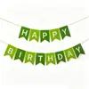 Banderín de decoración de cumpleaños para niños, banderín de cola de golondrina con letras en inglés "Happy Birthday", bandera colgante para suministros de decoración de fiestas