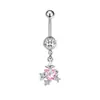 Gabe Moda Europeia e Americana Transfronteiriça Estilo Tendência Coração Rosa Cereja Personalizado Piercing para Umbigo Joia