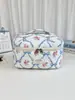 Bolsa de Maquillaje Vertical con Lazo Gran Capacidad Compartimentada Portátil para Viaje Neceser Bolsa de Mano para Guardar Cosméticos