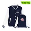 Espião jogar casa de beisebol uniforme impresso primavera e outono jaqueta preta colar de pé americano casual beisebol uniforme jaqueta feminina