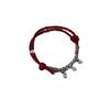 Pulseira de corda de mão Xizang Pulseira de sino Fio de algodão esfregado à mão Livrinho vermelho Estilo igual Tecida à mão Corda vermelha Pulseira presente Novo estilo chinês