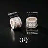 Coleção de contas de cobre banhadas a prata para pulseiras e braceletes DIY, contas rodadas de alta retenção de cor, contas de abóbora e acessórios