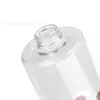 Botella de champú nueva de 500 ml, botella transparente para loción cosmética con cabeza de bomba, botella de plástico para loción al por mayor