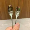 Cuchara de Postre de Acero Inoxidable con Mango Largo, Cuchara Mezcladora de Cabeza Larga, Cuchara para Café Doméstica Comercial, Cuchara para Condimentos, Cuchara para Hielo, Cuchara para Té de Leche