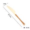 Amazon Transfronterizo Acero Inoxidable Imitación Mango de Madera Cuchillo Pequeño de Cintura de Hombre, Tenedor y Cuchara Juego de Vajilla Occidental de Cuatro Piezas para Boda