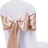 Venta al por mayor de fábrica cinta de satén de color sólido para banquete, decoración de respaldo de silla de boda, funda para silla, lazo, flor, cinturón, accesorios