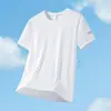 Camiseta de Manga Corta de Seda de Hielo para Hombre, Verano Ligera Transpirable Malla Deportiva Fitness Secado Rápido Running Talla Grande Ropa Superior