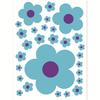 Adesivos de parede de flores coloridas de comércio exterior, 12 cores, decoração de parede para quarto infantil, pintura de adesivo, desenho animado em PVC, ensino de jardim de infância