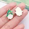 Serie de Festivales Irlandeses Accesorios de Joyería de Esmalte de Dibujos Animados DIY Colgante Individual Trébol Verde Charm para Pulsera