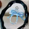 Cadena de teléfono con cuentas de cristal, llavero de lazo, accesorio para bolso, correa de teléfono de perlas, regalo pequeño al por mayor