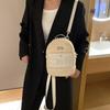 Mochila japonesa de lã de cordeiro recém-chegada, mochila leve e versátil, mochila escolar fofa de desenho animado para outono e inverno para meninas