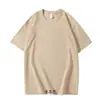 Camiseta Masculina de Manga Curta de Verão Novo Estilo Algodão Puro Solta Cor Sólida Meia Manga Camada Base Masculina Top Tendência