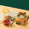 Fiambrera de vidrio para estudiantes fiambrera sellada para el hogar crisper de grado alimenticio especial para horno microondas fiambrera separada para el trabajo