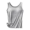 Camiseta deportiva modal transfronteriza para mujer, con tirantes anchos, sin varillas y con copas incorporadas, adecuada para yoga, fitness y como prenda interior.
