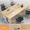 Juego de Escritorio y Silla para Oficina de Personal, Estación de Trabajo Moderna para Cuatro-Seis Personas con Panel Divisor, Escritorio de Computadora para Oficina, Estación de Trabajo de Personal